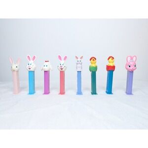 Vintage Easter Bunny Rabbit Lamb Chick Pez Candy Dispensers Lot *WORKING*